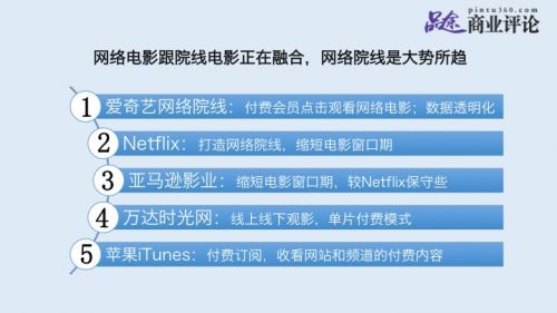 网络院线是未来行业的趋势，这还不仅仅指的是网络电影，还包括院线电影，这也势必促进网络电影跟院线电影的融合。