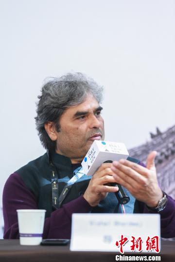 平遥国际电影节-《缘断仰光桥》导演Vishal Bhardwaj在发布会。主办方提供
