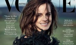 影星艾玛·沃森为《Vogue》澳洲版拍摄黑白大片