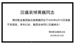 博纳影业副总裁黄巍跳楼：一场疫情到底压垮了多少电影人