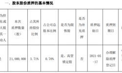 华谊兄弟控股股东王忠军质押2100万股 用于提供增信措施