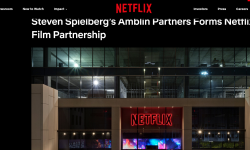 斯皮尔伯格的Amblin Partners牵手Netflix：每年将制作数部影片