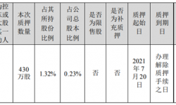 华策影视控股股东大策投资质押430万股 用于融资