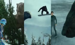 《侏罗纪世界3》曝北京冬奥会推广视频 运动员偶遇大恐龙