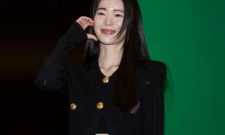 林智妍出席活动， 黑色小香风造型超美红气养人
