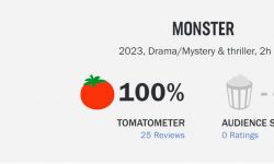 是枝裕和《怪物》烂番茄开分100%，MTC综合评分79